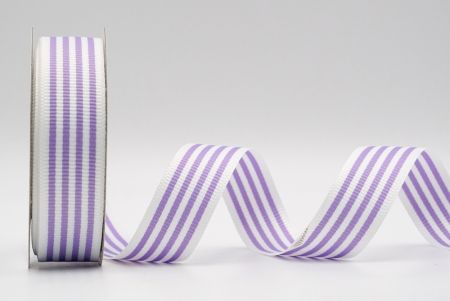 Ruban gros-grain à rayures violet clair avec lignes classiques_K1748-773